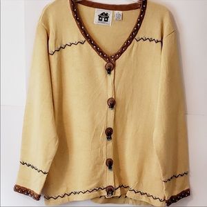 Storybooks knit Cardigan Sweater, Western Native